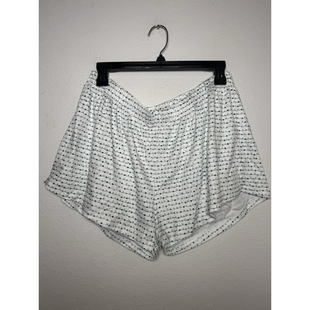 LAKE Pajamas Green And White Shorts 100% Pima Cotton Size XL